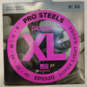 D'Addario EPS520 ProSteels Electric Guitar Strings - Super Light (9-42)