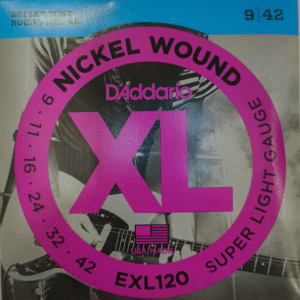 D'Addario EXL120 XL Nickel Wound Electric Guitar Strings - Super Light (9-42)