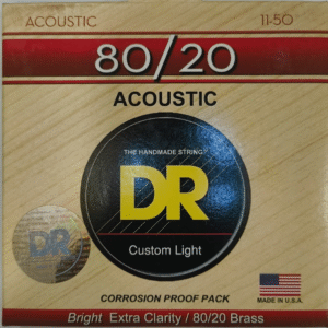 DR Strings 80/20 Bronze Acoustic Guitar Strings - Custom Light (11-50)